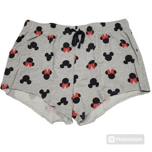 #A Disney X-large  Womens sleep shorts  micky mouse minnie mouse raw hemline
